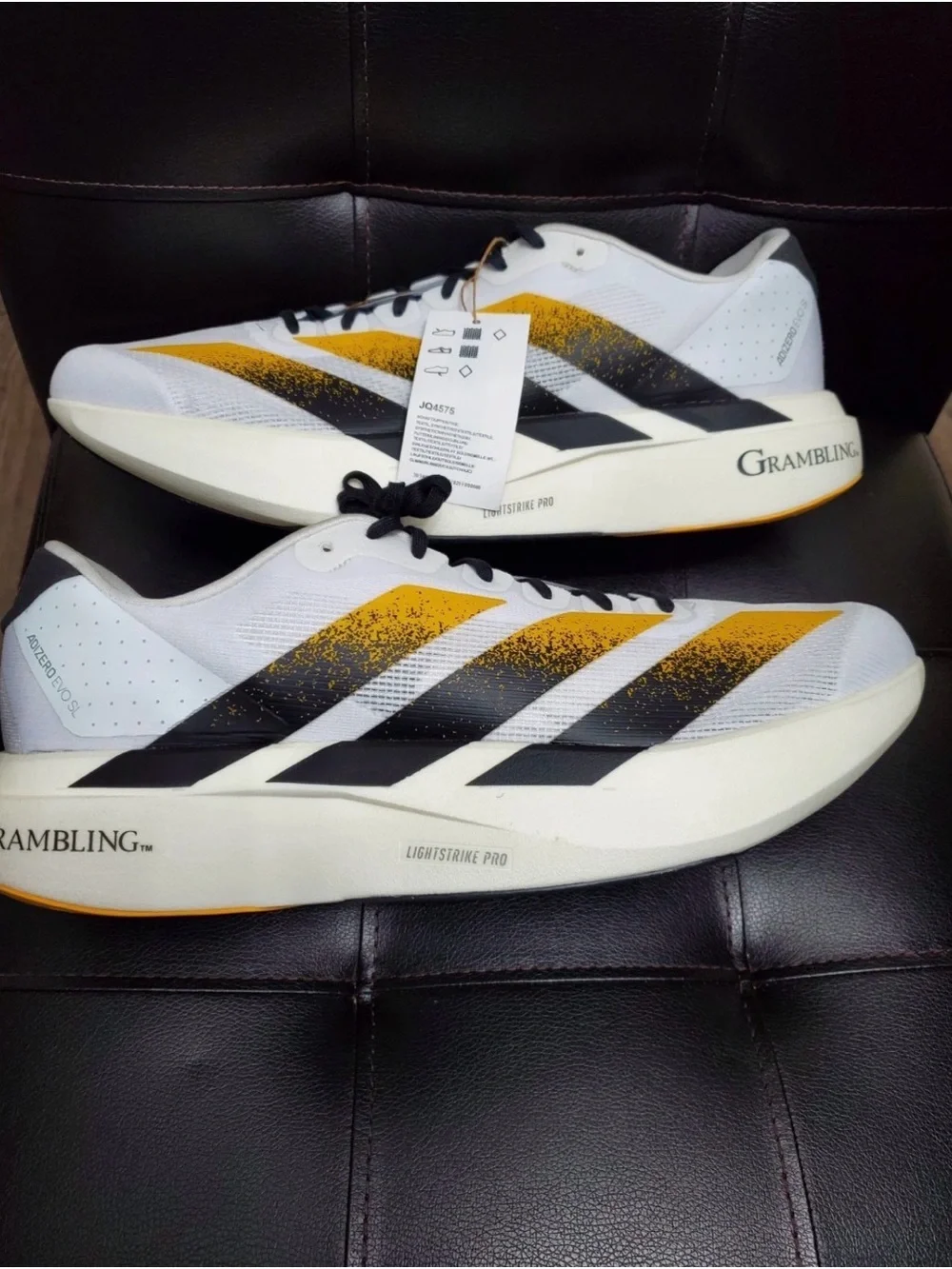 adidas Men’s White Black Yellow Trail-Inspired Running Shoes